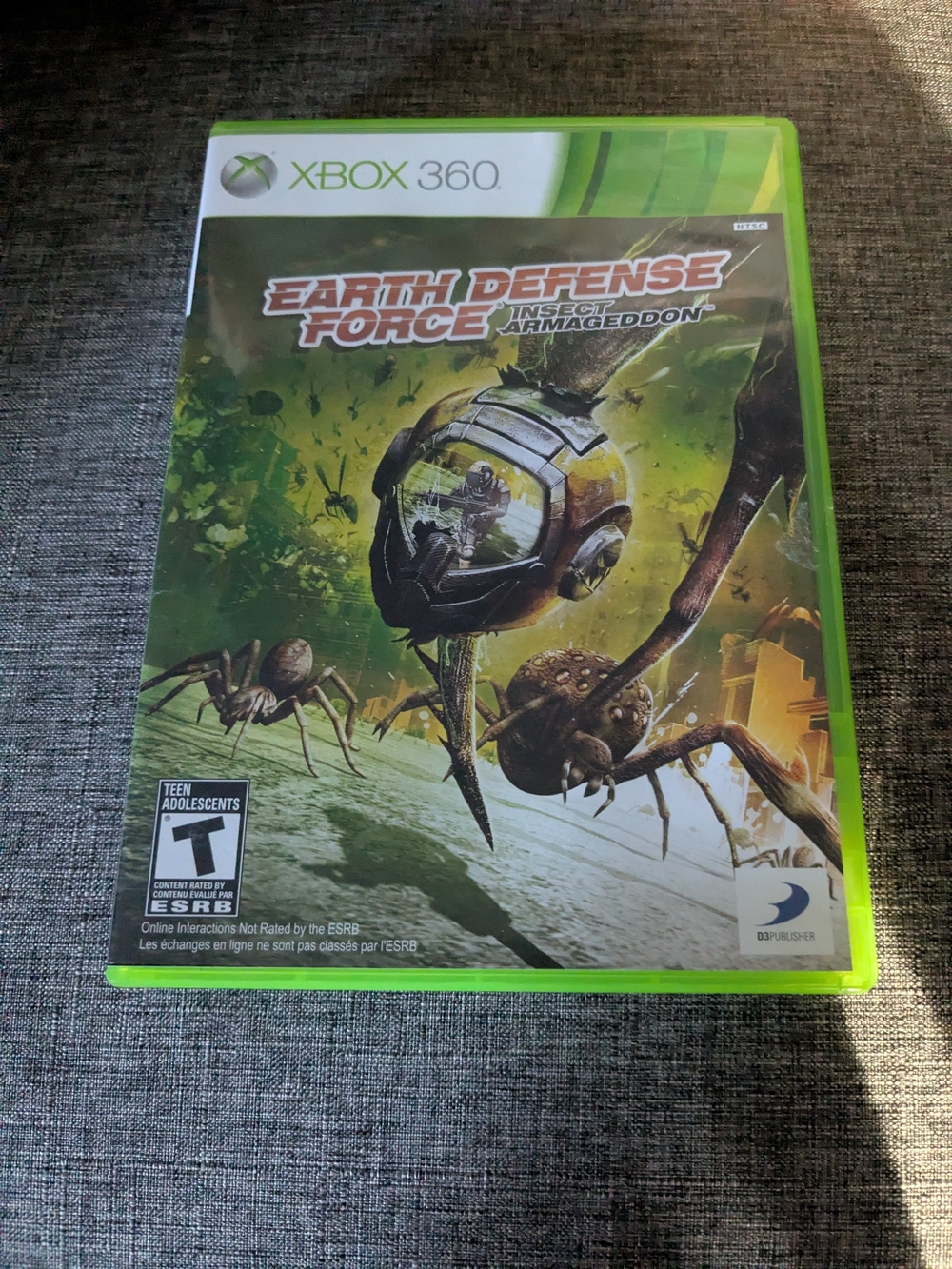 XBOX 360 game featuring Earth Defense Force: Insect Armageddon.